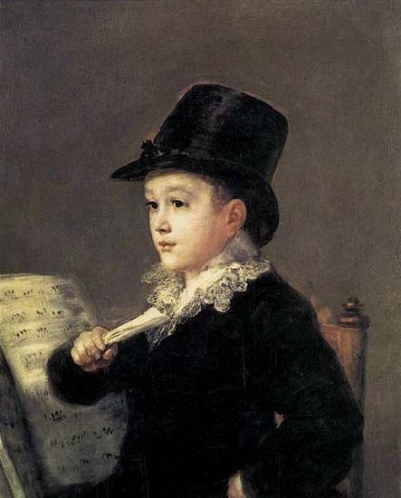 Francisco de goya y Lucientes Portrait of Mariano Goya, the Artist-s Grandson oil painting image